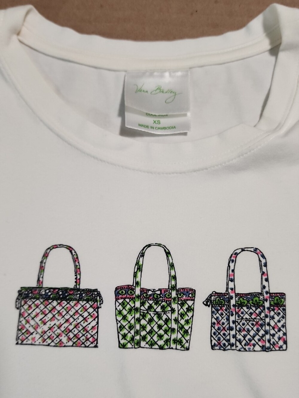 Vera Bradley Women's Tee with Triple Tote Motif - Picture 2 of 7